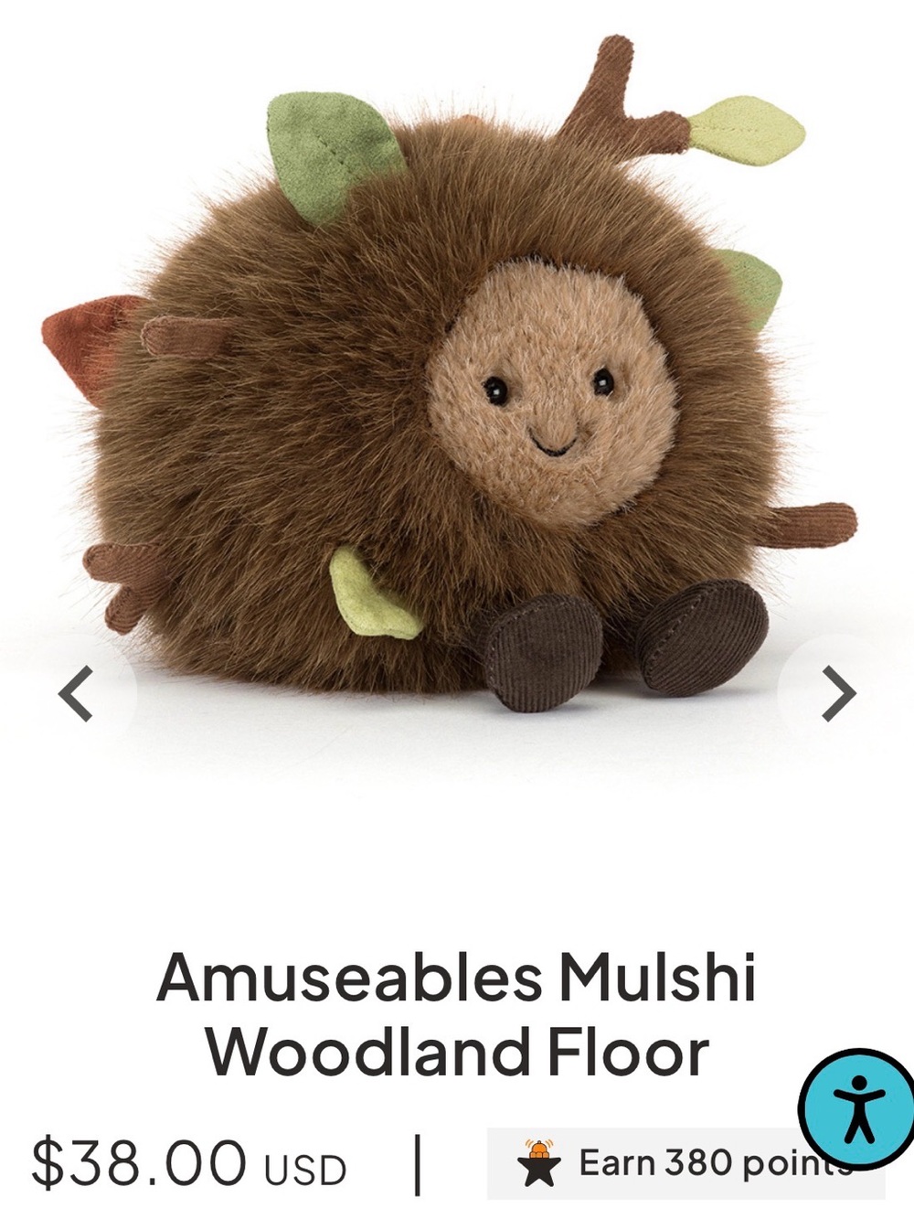 Jellycat Amuseables Mulshi Woodland Floor BNWT - Picture 12 of 12